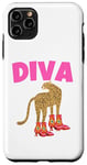 iPhone 11 Pro Max Funny Diva Panther in Boots,Animal Leopard and Shoes Diva Case