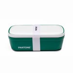 PANTONE™ - Porte-déjeuner style Bento Box avec séparateur interne et valve d'évent - Boîte à lunch pour bureau et université - Boîte hermétique pour schiscetta déjeuner, 12 x 7 x 20,7 cm, vert foncé