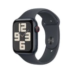 Apple Watch SE GPS + Cellular 44mm Midnight Aluminium Case with Midnight Sport Band - M/L MXGM3ET/A