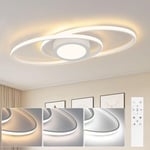 Plafonnier led Plat Salon Gbly 48W Dimmable Luminaire de Plafond Chambre avec Télécommande 3000K-6500K Design Moderne pour Chambre d'Enfant Cuisine