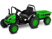 Toyz Batteridrevet Traktor Med Henger Caretero Toyz Hector Batteridrevet Traktor + Fjernkontroll - Grønn