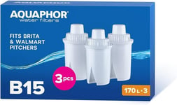 AQUAPHOR B15 Universal Replacement Water Filter 3 Count (Pack of 1)