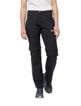 Jack Wolfskin Women's Active Track Zip Off Pants W Hiking Trousers, Black, 44 (EU)