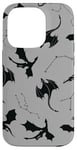 iPhone 14 Pro Black Dragon Celestial Stars Mystical Dark Aesthetic Case