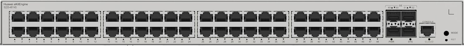 HUAWEI S220-48T4S 48x10/100/1000BASE-T ports 4xGE SFP ports built-in AC power