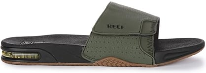 Reef Mens Fanning Pool Beach Holiday Flip Flops Thongs Sandals Dark Olive - 12UK, Dark Olive Dark Olive, 12 UK (CI8475)