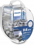 Auton polttimot Philips H4 WhiteVision Ultra 4200K + W5W