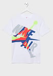 Nike Jumpman Os Classic Graphic T-Shirt pour Enfant, Fille, T-Shirt, 956901, Blanc, 13-15Y