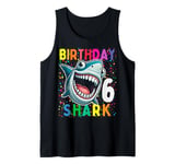 Baby Cute Shark Birthday Boy Girl 6 Year Old - Six Six Tank Top