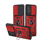 Coque de Protection d'objectif Antichoc pour Samsung Galaxy S20 5G Rouge Slide Camera Anneau magnétique pour S22 Plus Note 20 Ultra S21 FE