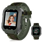 LiveGo Smartwatch pour Enfants 4G avec Tracker GPS, appels et écran HD, SMS combiné, Appel vidéo, SOS, podomètre, Montre 4G pour Enfants de 6 à 12 Ans (Vert T28)