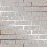 Graham & Brown Superfresco Milan Brick Rose Gold Wallpaper