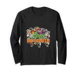 Funny Farm Halloween Shirt Happy Pumpkin Goat Bat Chicken Long Sleeve T-Shirt