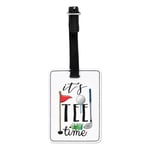 It's Tee Time Visual Luggage Tag Suitcase Bag - Funny Golf Dad Father's Day