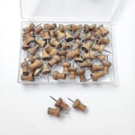 Bulletin Board Push Pins 100 Pcs Set Of Wooden Push Pins For Cork Boards Eco-friendly Wall Pins For Cork Memo Boards-hhny