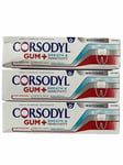 Corsodyl Gum+ Breath & Sensitivity Toothpaste Whitening 75ml X 3