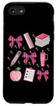 Coque pour iPhone SE (2020) / 7 / 8 Coquette Pink Bow Back to School Student Teacher Life Girls