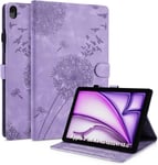 Coque Pour Ipad Air 13 2024 13 Pouces/Ipad Pro 12.9 Pouces Pissenlit Housse En Tablette Cuir Pu Protection Pour Ipad Air 13 2024 13 Pouces/Ipad Pro 12.9 Pouces Violet