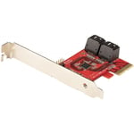 Startech - com Carte pci Express sata 4 ports - Contrôleur PCIe SATA - ASM1166 Non-Raid - Convertisseur pci Express 3.0 vers sata - Connecteurs