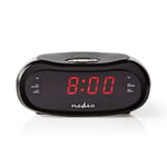 Digital klockradio | LED Display | Tidsprojektion | AM / FM | Snooze-funktion | Sov timer | Antal alarm: 2 | Svart