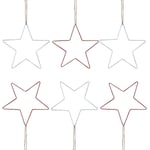 6x Étoile Décoration de Noël Fenêtre Pendentif Métal Décoration Murale