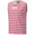 Puma Alpha Striped Tank G Débardeur Fille, Bubblegum, 110