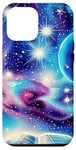 iPhone 12 Pro Max Book Galaxy Star Stars Pattern Print Case