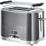 Russell Hobbs 25250-56 Toaster Grille-Pain Geo Steel, 4 Fonctions, Températur...