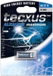 tecxus LR27/A27 batteri, 1 st. blister alkaliskt manganbatteri, 12 V