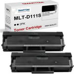 MLT-D111S Compatible Cartouche de Toner Remplacement pour Samsung D111S MLT-D111S D111L pour Xpress SL M2070FW M2026W M2070W M2026 M2022W M2070 M2022 M2020 M2020W M2021 M2071 (Noir, 2-Pack)