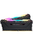 Corsair Vengeance RGB PRO DDR4-3200 - 16GB - CL16 - Dual Channel (2 pcs) - Intel XMP - Svart med RGB