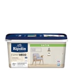 RIPOLIN - Peinture Intérieure Multi-Supports – Murs, Boiseries & Radiateurs – Ultra-Couvrante – Lessivable – Application Facile – Ecolabel - Satin - 2,5L - Blanc Cassé