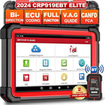 LAUNCH X431 CRP919E BT Elite Valise Diagnostic Auto Bidirectionnel obd2 Diagnostic français,Codage ECU,35+ Remise à zéro Diagnostic de Tous Les systèmes FCA AutoAuth, CANFD&DOIP,Guide V.A.G,IMMO