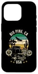 Coque pour iPhone 16 Pro Big Pine California USA Hotrod Design rétro coucher de soleil dans le désert