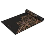 Gaiam Tapis de yoga imprimé de qualité supérieure, réversible, extra épais, antidérapant, pour tous les types de yoga, pilates et entraînements au sol, 6 mm, médaillon bronze marbré