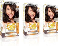 Garnier Belle Color Brown Hair Dye Permanent, Natural 4 Dark 