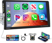 Autoradio 1 Din Carplay Android Auto Ecran Tactile 9 Pouces Hd 1 Din Bluetooth Mains Libres Radio Voiture Mirror Link Usb/Aux, Eq, Radio Fm Single Din Autoradio Écran Avec Caméra De Recul