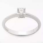 Mogul 18ct White Gold Round Brilliant Diamond Engagement Ring, 0.33ct