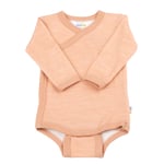 Joha Omslagsbody ull / bambus | Baby str 50-70 | Fersken