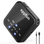 eppfun Bluetooth 5.2 Transmitter and Receiver, aptX-Adaptive/aptX HD/aptX LL Wireless Audio Adapter with 3.5 mm Aux, Dual Connection for TV/PC and Home Stereo System/speaker/headphones/tv