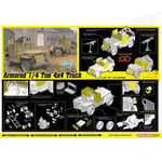 FR- Dragon ARMORED 1/4-Ton 4x4 TRUCK W/50-cal MACHINE GUN KIT 1:35 - D6727