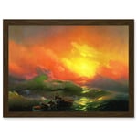 Aivazovsky Ivan The Ninth Wave Marine Painting Artwork Framed Wall Art Print A4