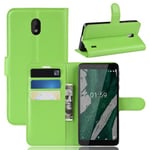 Nokia 1 Plus      Pu Wallet Case    [Green]