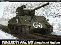 M4A3 (76)W SHERMAN BATTLE OF BULGE (U.S. ARMY MKGS)#13500 1/35 ACADEMY MODEL KIT