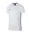 NIKE Men's Dri-fit Academy Football Short sleeve Top, White/Black/Black, S UK