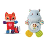 VTech - Malo, Mon Renardeau Dodo, Peluche Renard, Doudou Bébé, Musique Douce & Croc' Hippo Bleu, Peluche Bébé Interactive et Apaisante, Éveil Musical, Jouet de Dentition