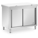 Meuble bas de cuisine Inox 120x60cm 500kg Planche à découper Caisson de cuisine