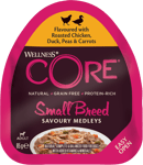 CORE Petfood Dog Adult Savoury Medleys Small Breed Chicken, Duck, Peas & Carrots Wet 12 x 85 g