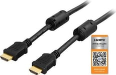 Deltaco 4K Uhd Ultratunn Hdmi-Kabel, 2M, Svart / R00100018