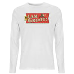 Guardians of the Galaxy I Am Groot! Men's Long Sleeve T-Shirt - White - S